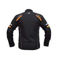 Raptor V.2 Motorcycle Riding Jacket - Black+Hi-Viz Orange - OutdoorTravelGear.com