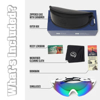 TrailGlide Sunglasses - Unisex - Smoke Revo + Red Frame - OutdoorTravelGear.com