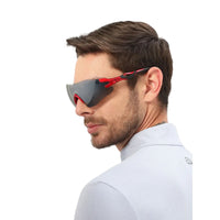 TrailGlide Sunglasses - Unisex - Smoke Revo + Red Frame - OutdoorTravelGear.com