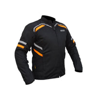 Raptor V.2 Motorcycle Riding Jacket - Black+Hi-Viz Orange - OutdoorTravelGear.com