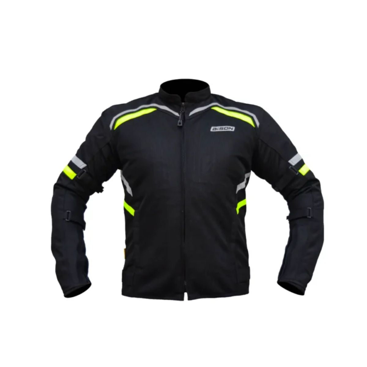 Raptor V.2 Motorcycle Riding Jacket - Black+Hi-Viz Green - OutdoorTravelGear.com