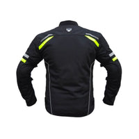 Raptor V.2 Motorcycle Riding Jacket - Black+Hi-Viz Green - OutdoorTravelGear.com