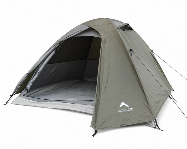 3 Person Dome Waterproof Camping Tent with Aluminium Poles | 2500 mm Waterproof Rating | ET1103 - Olive Green - OutdoorTravelGear.com