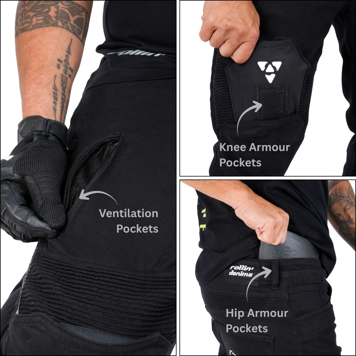 Genesis 2.0 - Riding Jeans - Jet Black - CORE-X - OutdoorTravelGear.com