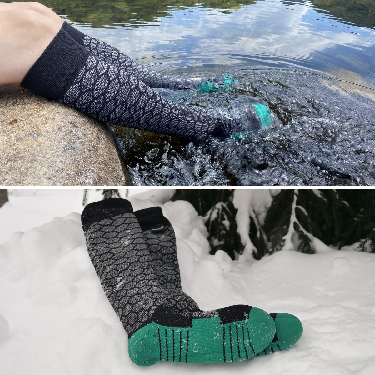 Waterproof Breathable Skiing Hiking & Trekking Knee High Socks - X142 -  Unisex