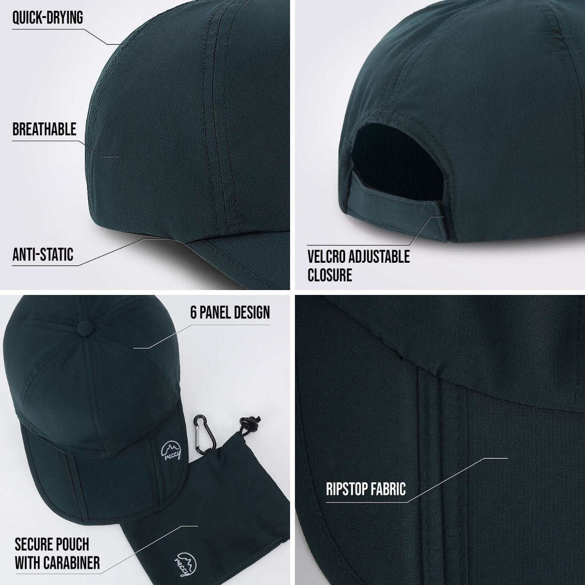 TrailTuck Cap - Unisex - Jungle Green - OutdoorTravelGear.com