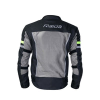 Tourer Riding Jacket with Armours - Grey + HiViz - OutdoorTravelGear.com