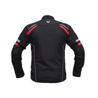 Raptor V.2 Motorcycle Riding Jacket - Black+Red - OutdoorTravelGear.com