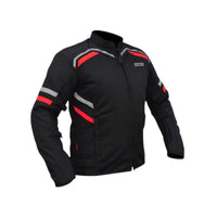 Raptor V.2 Motorcycle Riding Jacket - Black+Red - OutdoorTravelGear.com