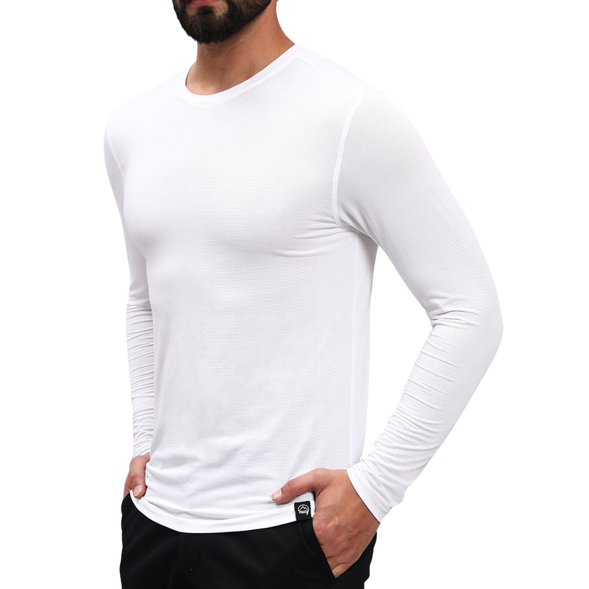 Men's Ultralight Active Long Sleeves T-Shirt - White - OutdoorTravelGear.com