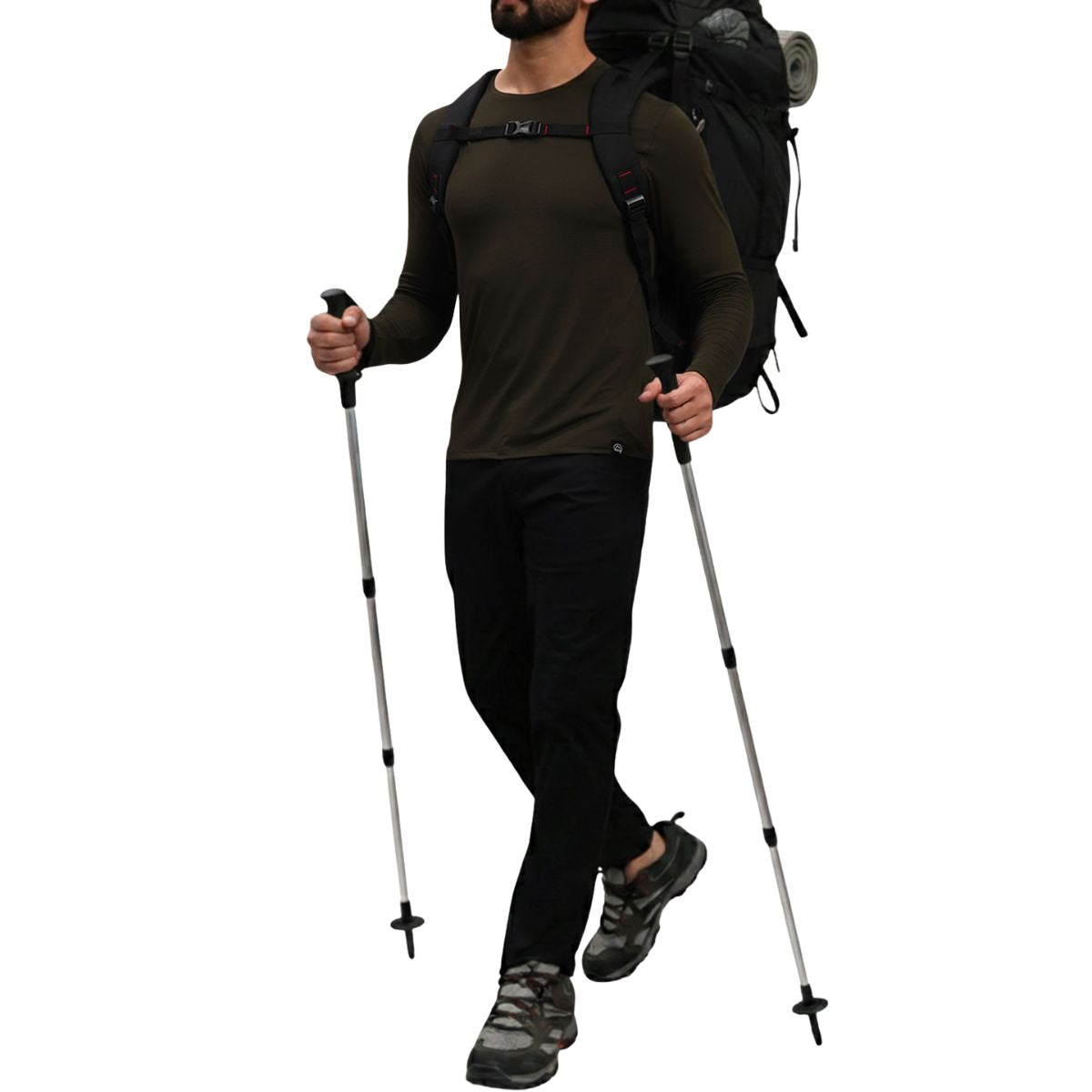 Men's Ultralight Active Long Sleeves T-Shirt - Olive - OutdoorTravelGear.com