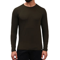 Men's Ultralight Active Long Sleeves T-Shirt - Olive - OutdoorTravelGear.com