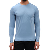 Men's Ultralight Active Long Sleeves T-Shirt - Dusk Blue - OutdoorTravelGear.com