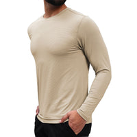 Men's Ultralight Active Long Sleeves T-Shirt - Sandshell - OutdoorTravelGear.com