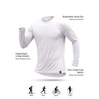 Men's Ultralight Active Long Sleeves T-Shirt - White - OutdoorTravelGear.com