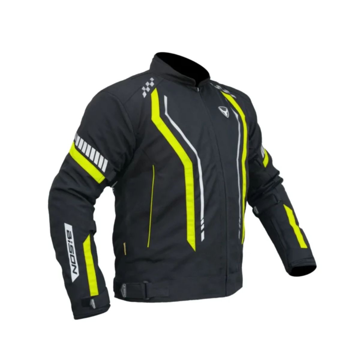 AirPro Motorcycle Riding Jacket - Black+HiViz Green - OutdoorTravelGear.com