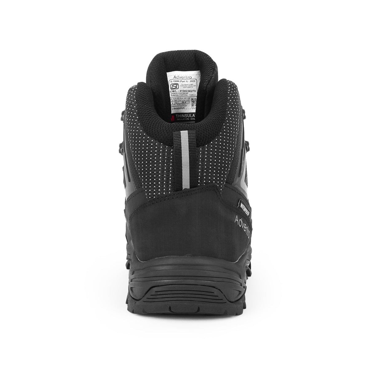 Men Waterproof Mid-Top Hiking Shoes with 3M Insulation | WH1106 - Black - OutdoorTravelGear.com