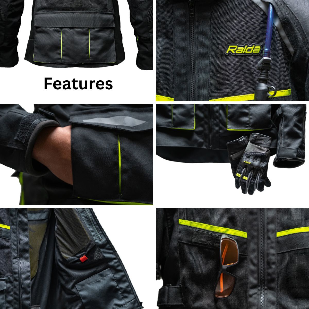 Rover Riding Jacket with Armours - Hi Viz