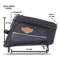 Alpha Semi-hard Universal Tank Bag with Waterproof Dry Bag & Rain Cover - Non Magnetic - 20 Litres - OutdoorTravelGear.com