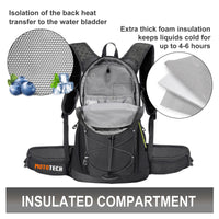 Hydration Reservoir Water Bladder - 2L + Stealth Pro Hydration Backpack - 15L COMBO - OutdoorTravelGear.com