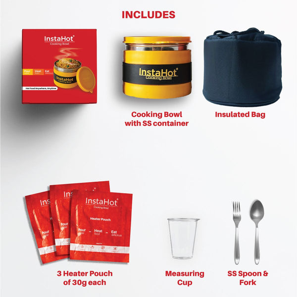 Flameless Cooking Bowl with Insulated Bag | Portable Food Heater - OutdoorTravelGear.com