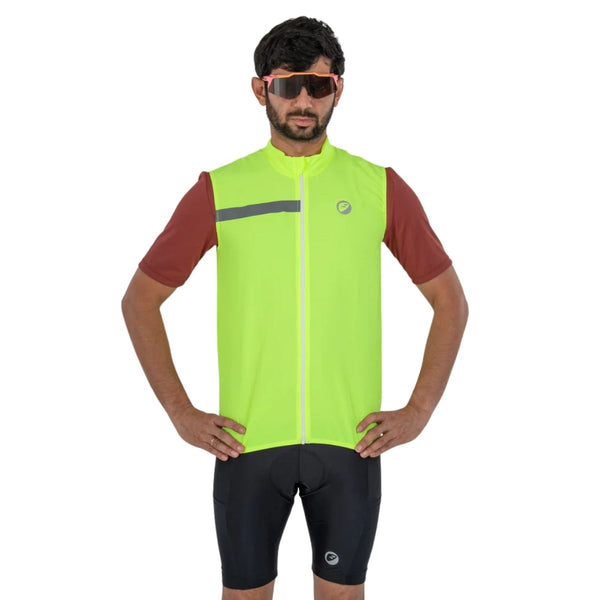 Unisex Cycling Jacket Gilet | Sleeveless - Neon Noveau - OutdoorTravelGear.com