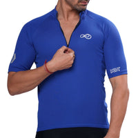 Mens Basic Cycling Jersey - Half Sleeves - Royal Blue 5