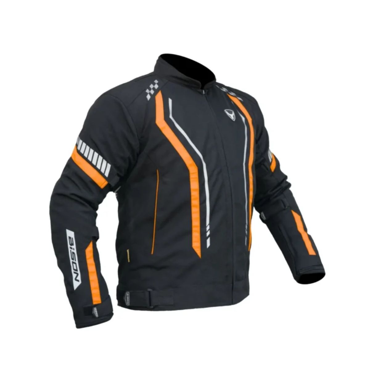AirPro Motorcycle Riding Jacket - Black+Orange - OutdoorTravelGear.com