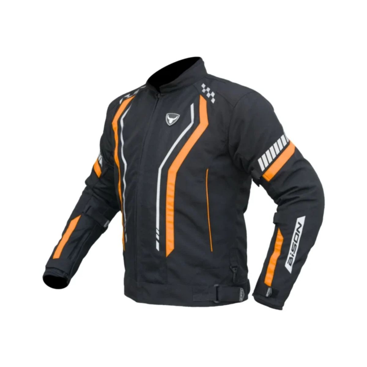 AirPro Motorcycle Riding Jacket - Black+Orange - OutdoorTravelGear.com