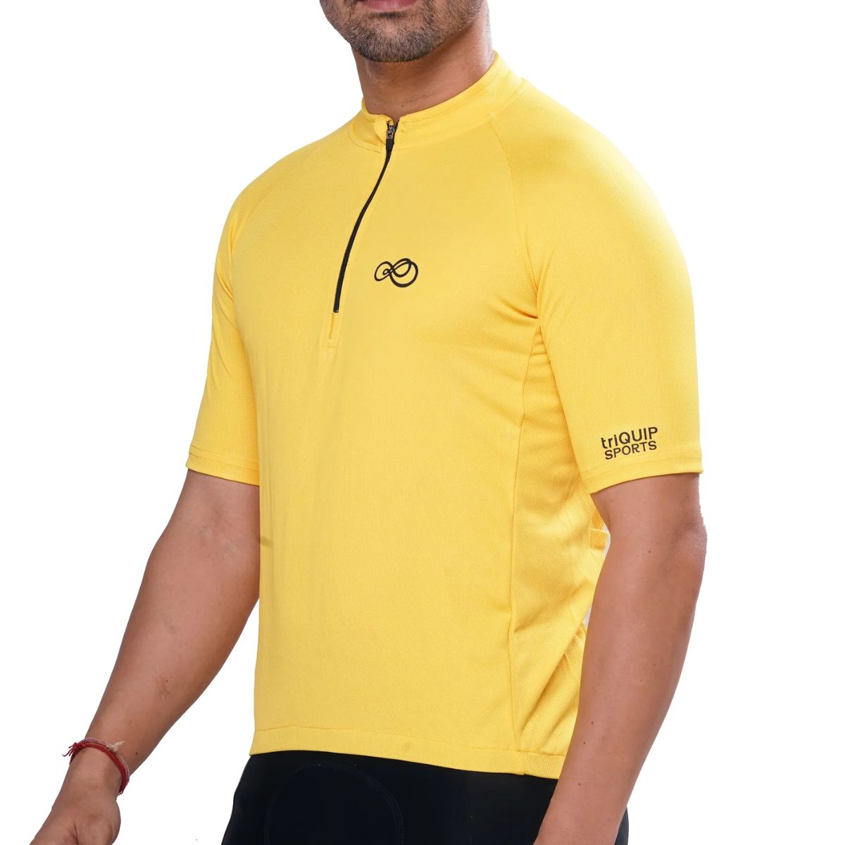Mens Basic Cycling Jersey - Half Sleeves - Yellow 1