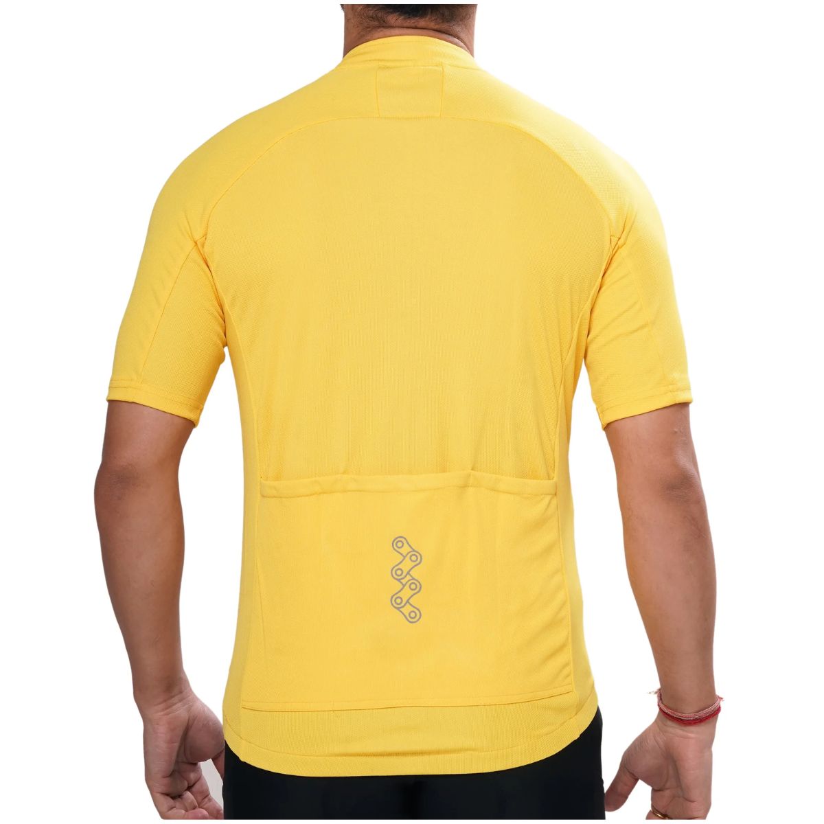 Mens Basic Cycling Jersey - Half Sleeves - Yellow 3