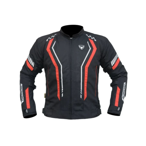 AirPro Motorcycle Riding Jacket - Black+Red - OutdoorTravelGear.com