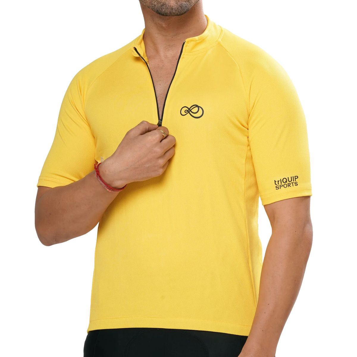 Mens Basic Cycling Jersey - Half Sleeves - Yellow 5