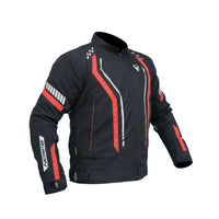 AirPro Motorcycle Riding Jacket - Black+Red - OutdoorTravelGear.com