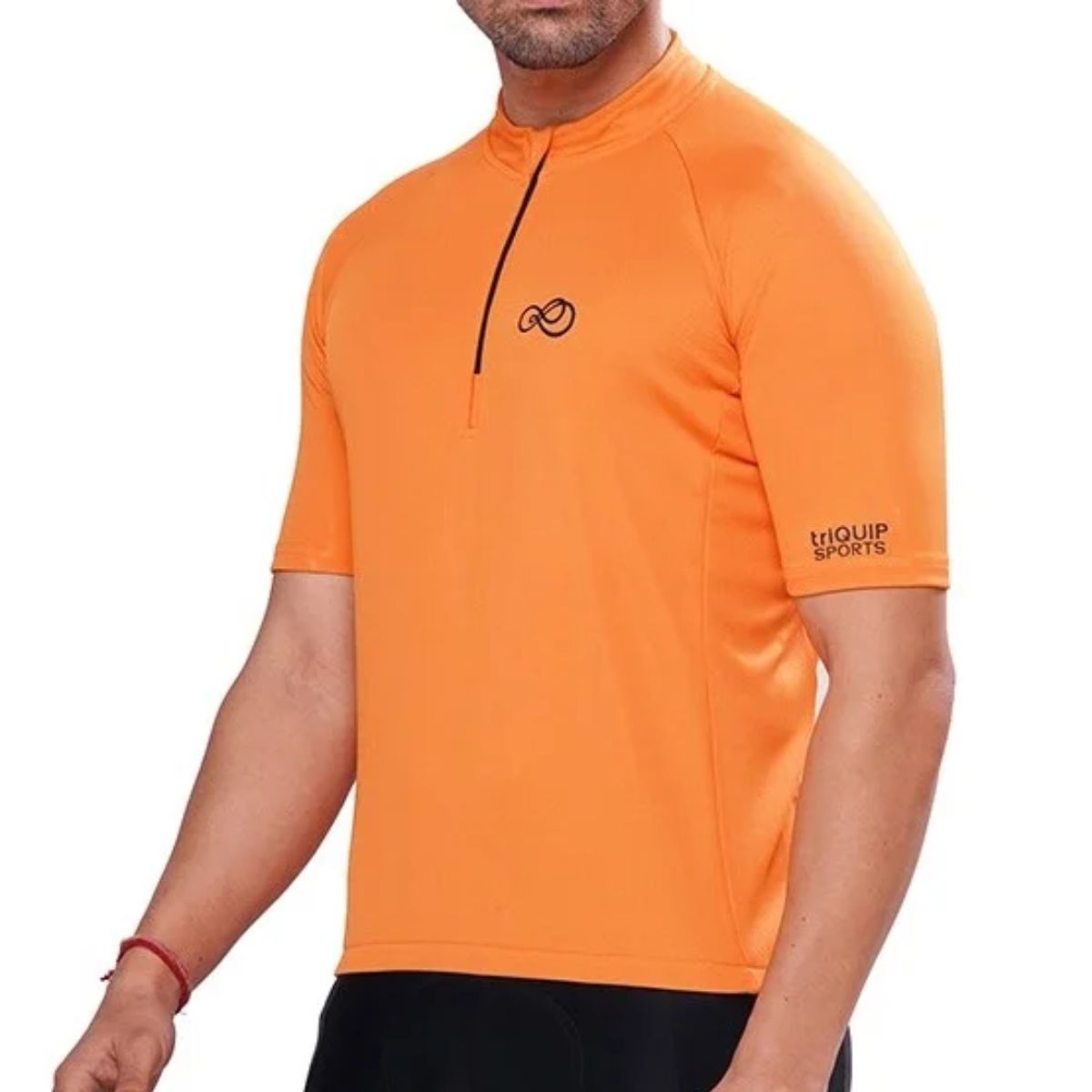 Mens Basic Cycling Jersey - Half Sleeves - Orange 1