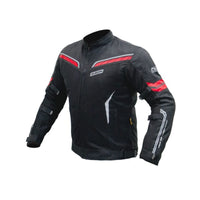 Clavis Motorcycle Riding Jacket - Black+Red - OutdoorTravelGear.com