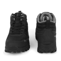 Men Mid-Top Hiking Shoes with Anti-Skid Full Rubber Sole | EH900 - Full Black - OutdoorTravelGear.com