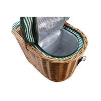 Classic Willow Picnic Basket for Two with Cooler & Tableware - OutdoorTravelGear.com