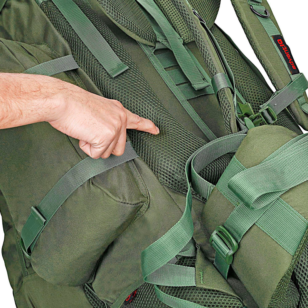 Colonel Rucksack + Detachable Daypack With Rain Cover - 85Litres - Olive Green - OutdoorTravelGear.com