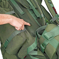 Colonel Rucksack + Detachable Daypack With Rain Cover - 85Litres - Olive Green - OutdoorTravelGear.com
