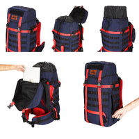 Rimpac Rucksack With Rain Cover - 45-50 Litres - Navy - OutdoorTravelGear.com