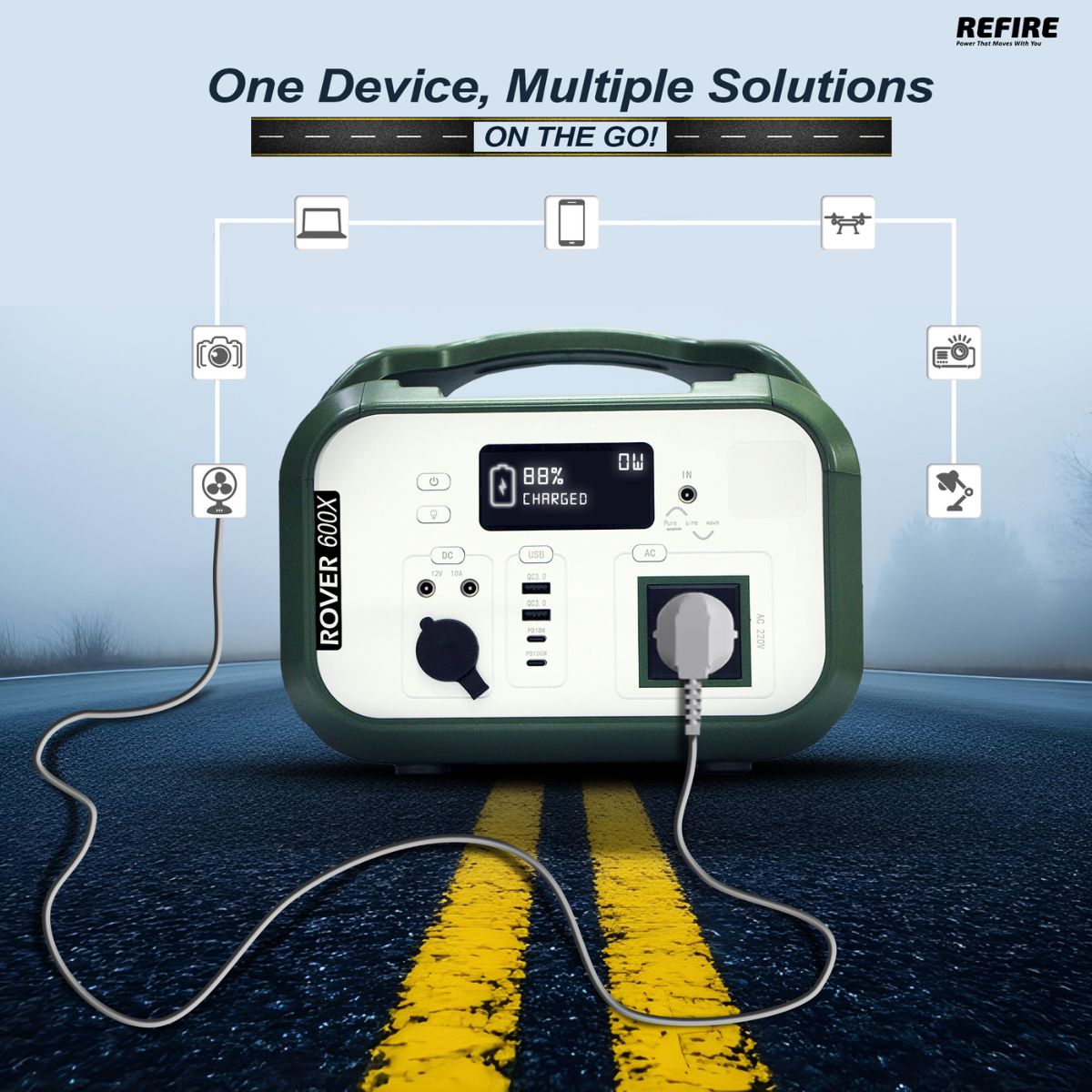 Rover 600X - Compact Portable Power Station - 600W | 576Wh - OutdoorTravelGear.com
