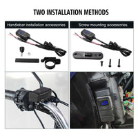 Waterproof Handlebar with QC3.0 Fast Motorbike USB Charger for Mobile Phones 4