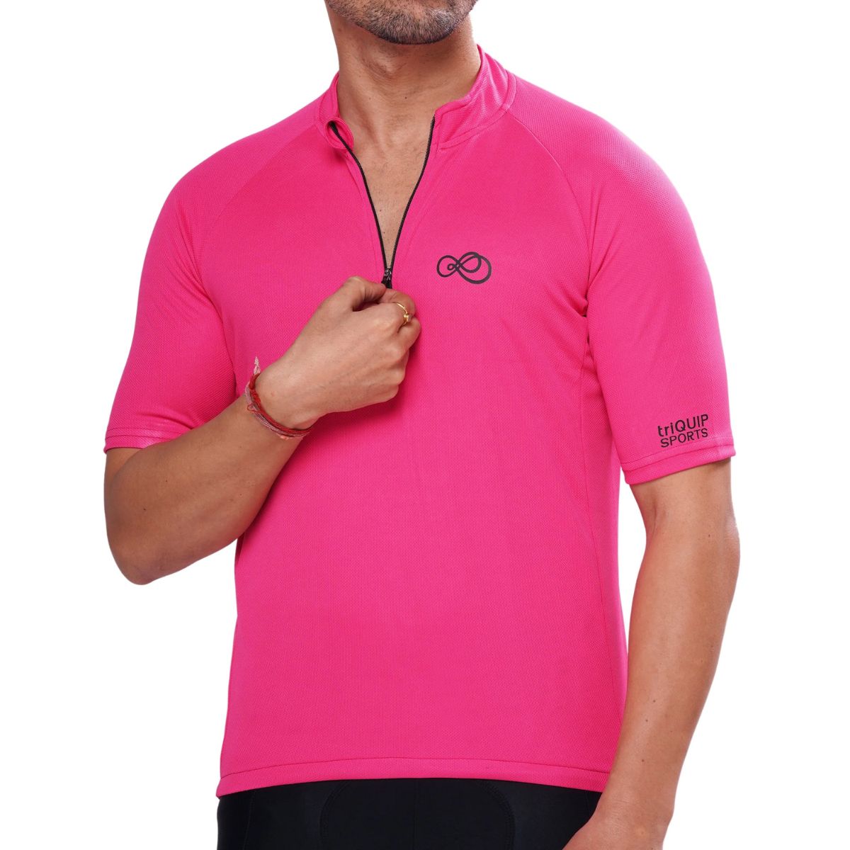 Mens Basic Cycling Jersey - Half Sleeves - Pink 5