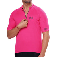 Mens Basic Cycling Jersey - Half Sleeves - Pink 5