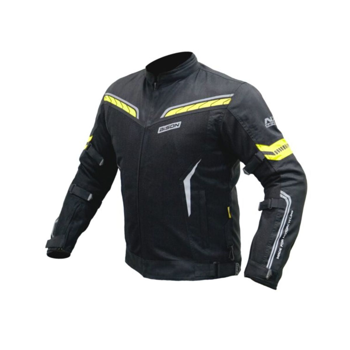 Clavis Motorcycle Riding Jacket - Black+Neon - OutdoorTravelGear.com