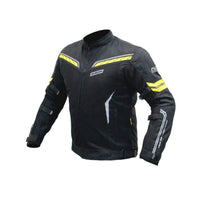 Clavis Motorcycle Riding Jacket - Black+Neon - OutdoorTravelGear.com