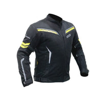 Clavis Motorcycle Riding Jacket - Black+Neon - OutdoorTravelGear.com