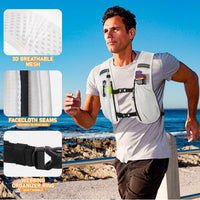 Endurance Hydration Pack – Lightweight Riding, Cycling & Running Vest - White - OutdoorTravelGear.com