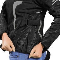 Women's Phoenix Riding Jacket - Black + Hi-Viz Grey - OutdoorTravelGear.com